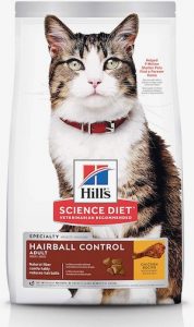 Hill's Science Diet Dry Cat Food, Adult, Hairball Control, Chicken Recipe